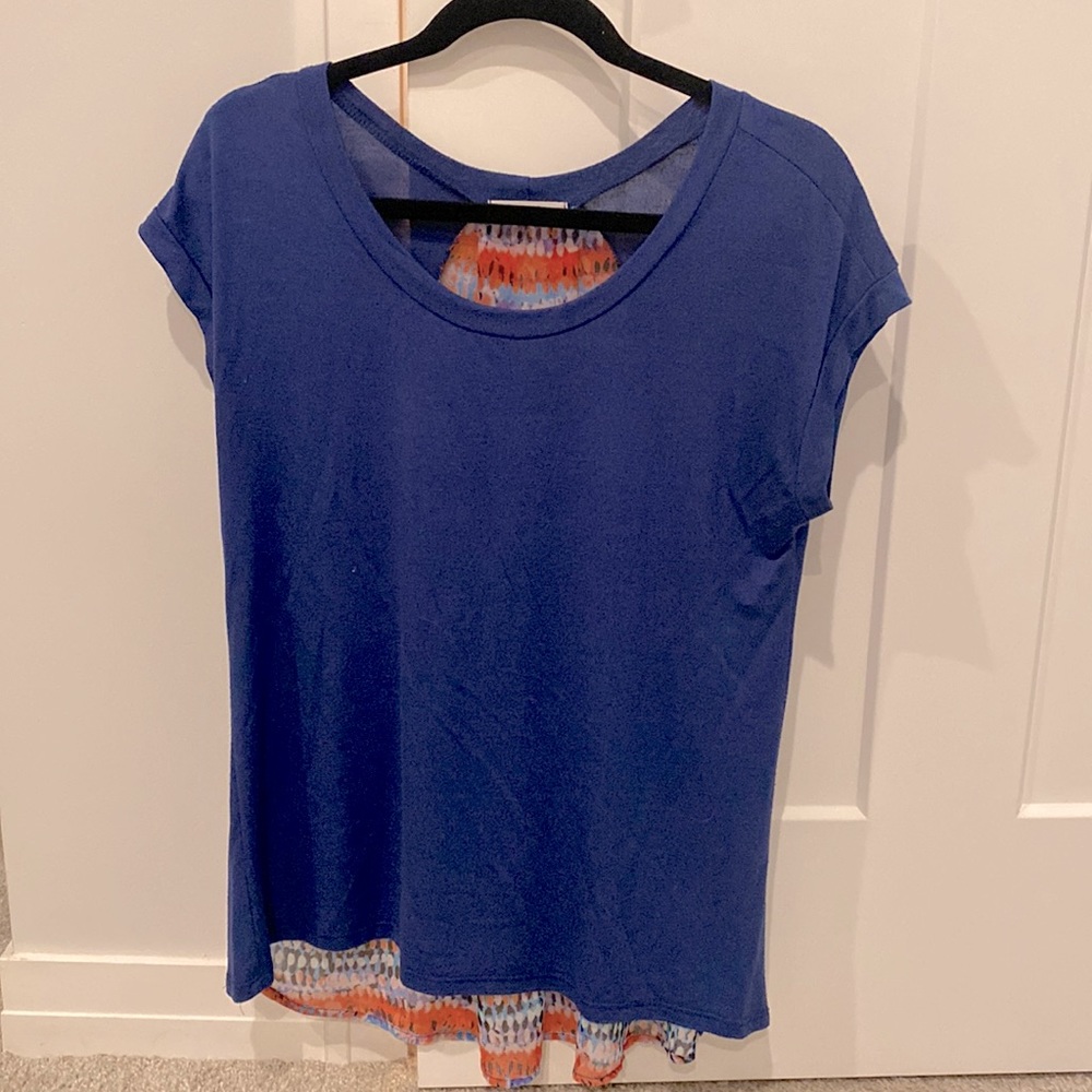 Blue Casual/Party Short Sleeve Shirt